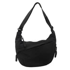 Grand sac banane femme, cinq poches dont quatre zippées, noir