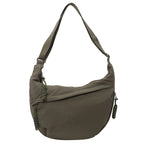 Grand sac banane femme, cinq poches dont quatre zippées, vert