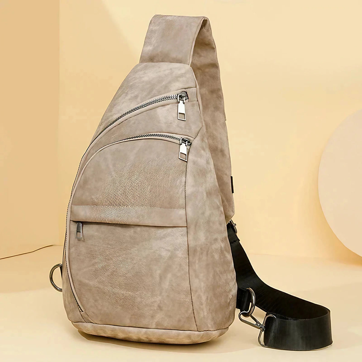 Sac banane femme rétro en similicuir, six coloris, kaki