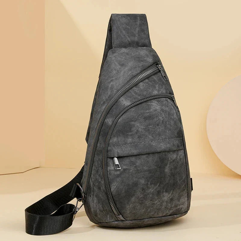 Sac banane femme rétro en similicuir, six coloris, noir