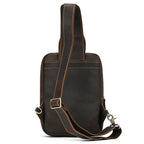 Sac banane homme en cuir, 25 x 15 x 5 cm, marron ou café