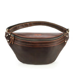 Sac banane homme en cuir, 30 x 15 x 9 cm, noir ou café, café