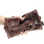 Sacoche ceinture homme en similicuir marron