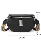 Sac banane femme en cuir de vache, huit coloris