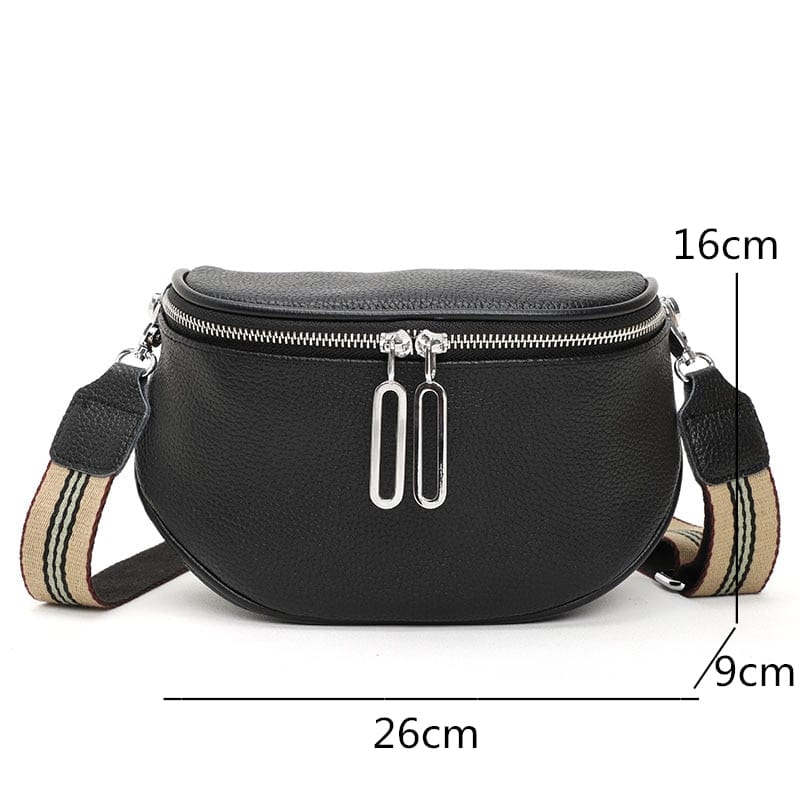 Sac banane femme en cuir de vache, huit coloris