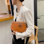 Sac banane femme en cuir de vache, huit coloris