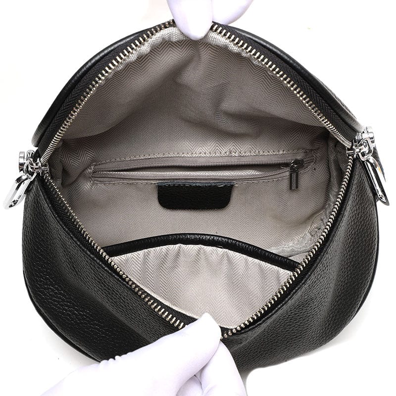 Sac banane femme en cuir de vache, huit coloris