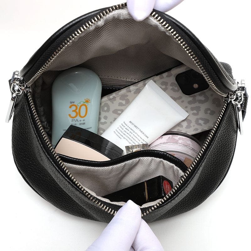 Sac banane femme en cuir de vache, huit coloris