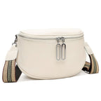 Sac banane femme en cuir de vache, huit coloris, beige