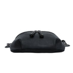 Sac banane femme noir, sangle large à motifs flèche, 23 x 13 cm