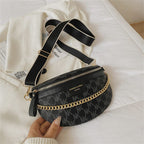 Sac banane femme en similicuir, sangle réglable, cinq coloris, noir