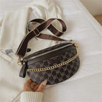 Sac banane femme en similicuir, sangle réglable, cinq coloris, café
