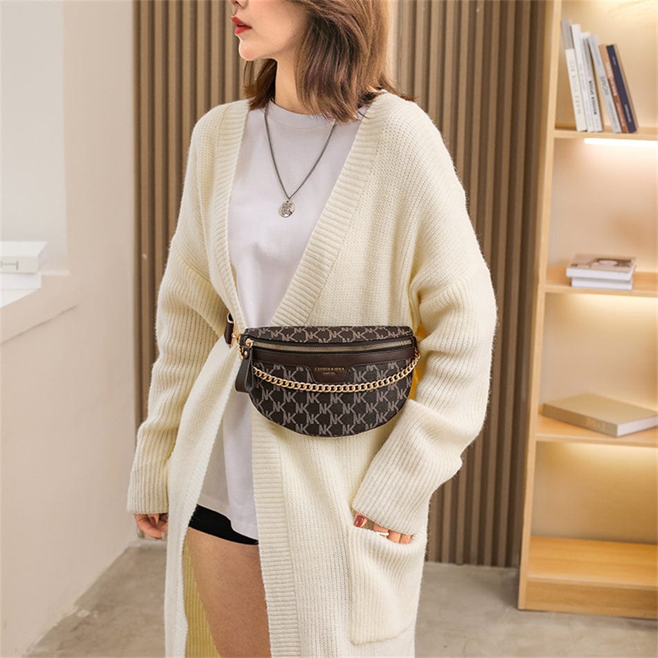 Sac banane femme en similicuir, sangle réglable, cinq coloris