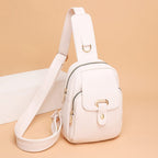Sac banane femme en similicuir, poche intérieure, six coloris