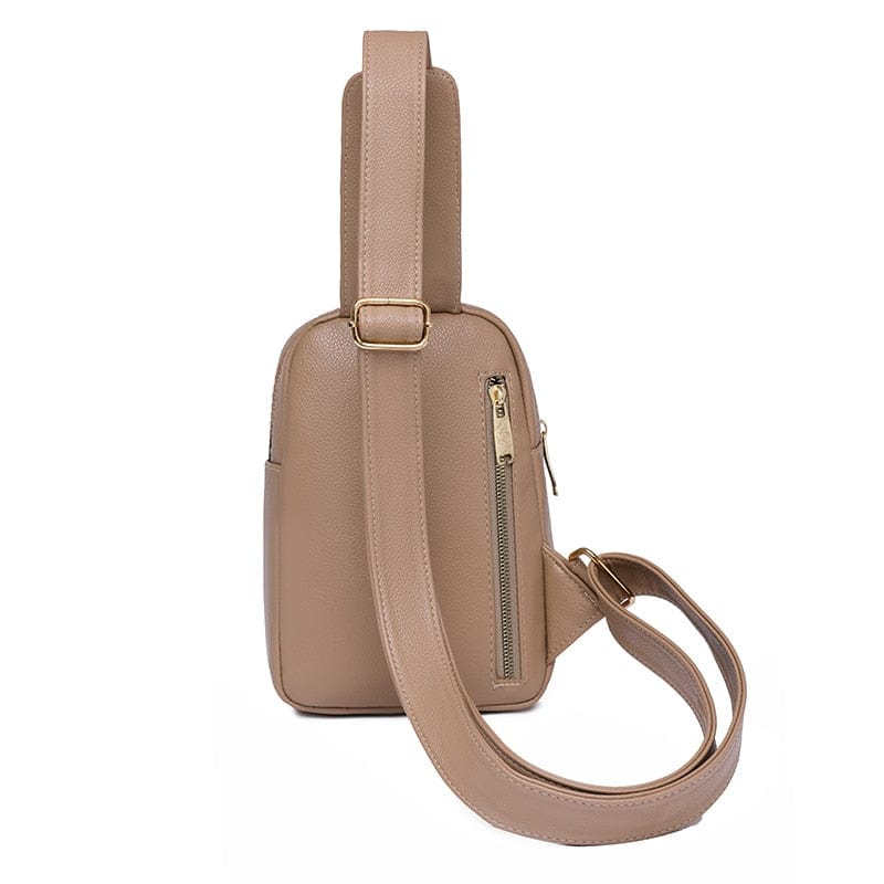 Sac banane femme en similicuir, poche intérieure, six coloris