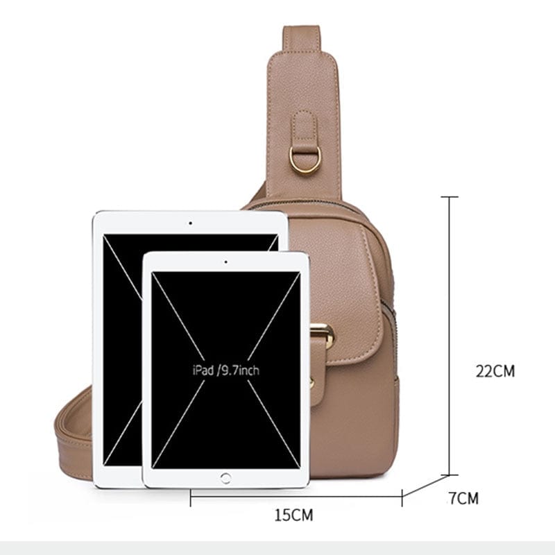 Sac banane femme en similicuir, poche intérieure, six coloris