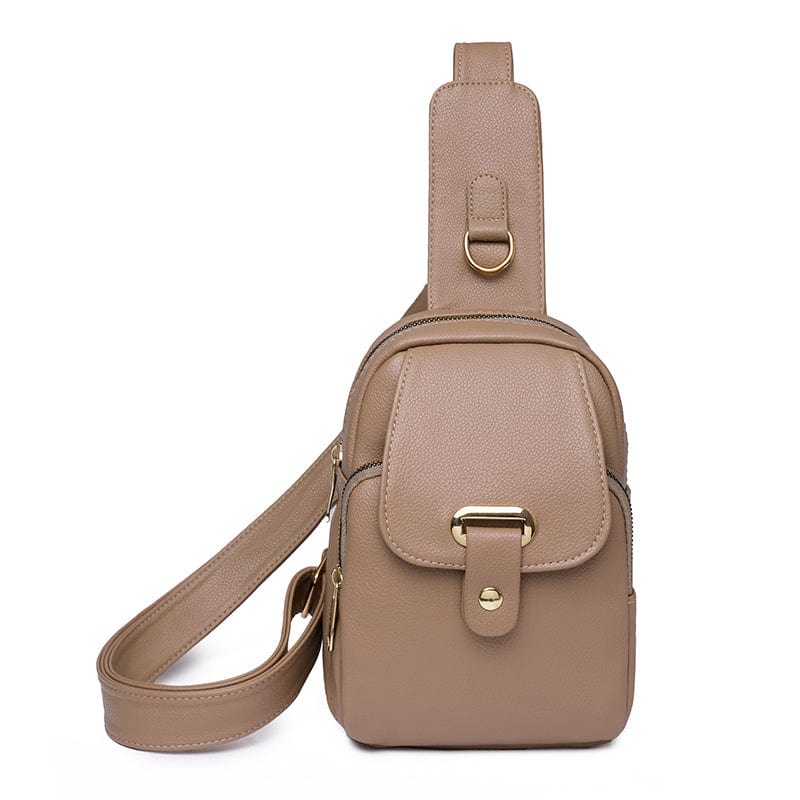 Sac banane femme en similicuir, poche intérieure, six coloris