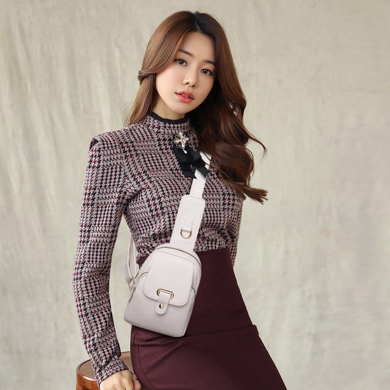 Sac banane femme en similicuir, poche intérieure, six coloris