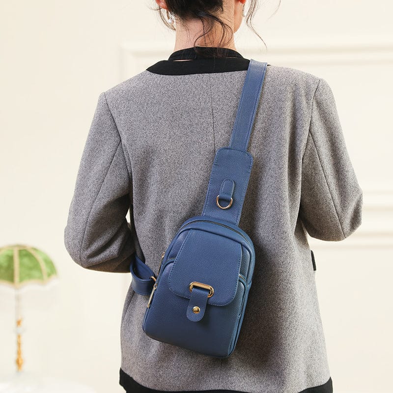 Sac banane femme en similicuir, poche intérieure, six coloris