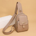 Sac banane femme en similicuir, poche intérieure, six coloris, kaki