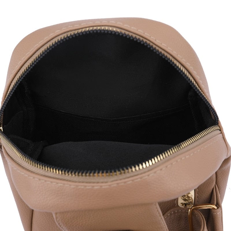 Sac banane femme en similicuir, poche intérieure, six coloris