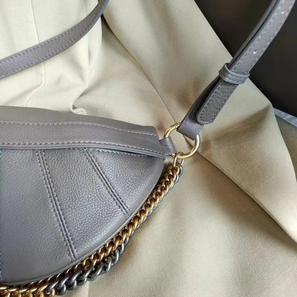 Sac banane femme en cuir à chaîne dorée, quatre coloris