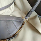 Sac banane femme en cuir à chaîne dorée, quatre coloris