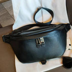 Sac banane femme en cuir, 26 x 16 x 5 cm, trois coloris