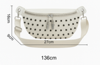 Sac banane femme blanc en similicuir, 25 x 15 x 7 cm