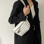 Sac banane femme blanc en similicuir, 25 x 15 x 7 cm