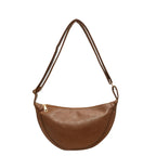 Sac banane femme de forme arrondie, café ou marron clair, marron clair