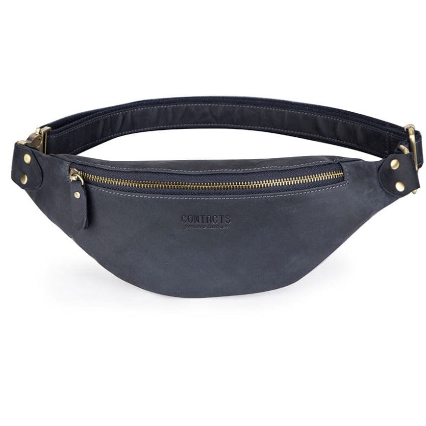 Banane homme en cuir 31 cm, sangle jusqu'à 125 cm