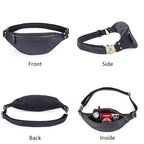 Banane homme en cuir 31 cm, sangle jusqu'à 125 cm