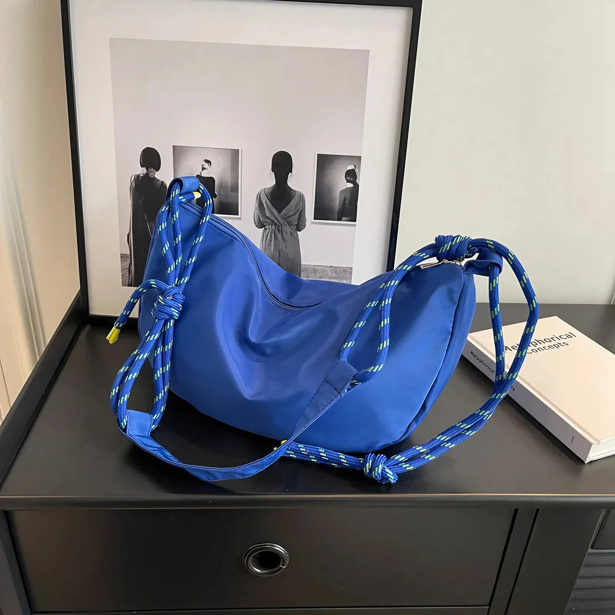 Sac banane femme en toile à sangles en corde, quatre coloris