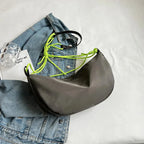 Sac banane femme en toile à sangles en corde, quatre coloris, gris