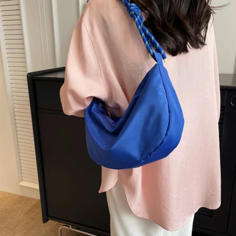 Sac banane femme en toile à sangles en corde, quatre coloris