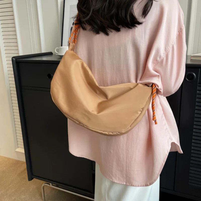 Sac banane femme en toile à sangles en corde, quatre coloris