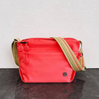 Sac banane femme antivol pour le voyage, tissu imperméable, rouge