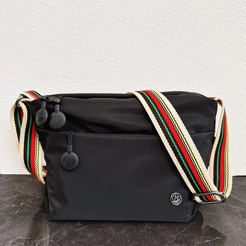 Sac banane femme antivol pour le voyage, tissu imperméable, noir