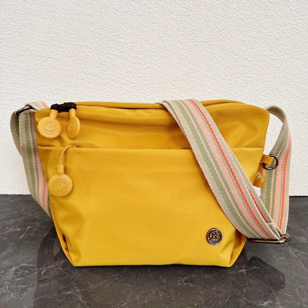 Sac banane femme antivol pour le voyage, tissu imperméable, jaune