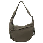 Sac banane oversize femme en nylon, forme demi-lune, 31 x 20 cm, vert