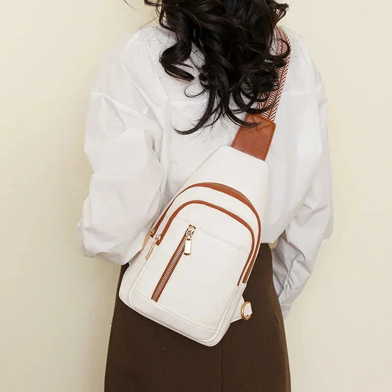 Sac banane femme rétro en similicuir, 27 x 17 x 8 cm