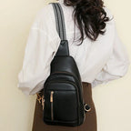 Sac banane femme rétro en similicuir, 27 x 17 x 8 cm