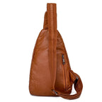 Sac banane rétro femme en similicuir, camel, rouge ou noir