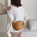 Sac banane femme grand format en similicuir, 28 x 17 cm