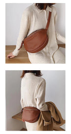 Sac banane femme grand format en similicuir, 28 x 17 cm