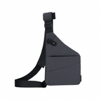 Sac bandoulière antivol mixte anti-scan, droitier ou gaucher, gris