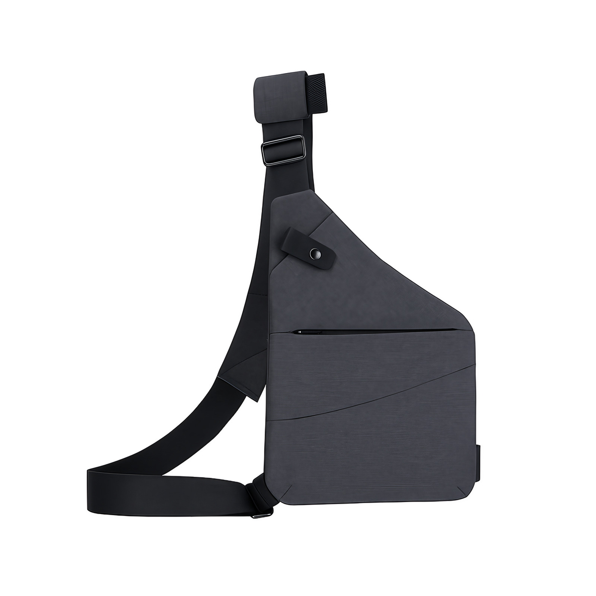 Sac bandoulière antivol mixte anti-scan, droitier ou gaucher, gris