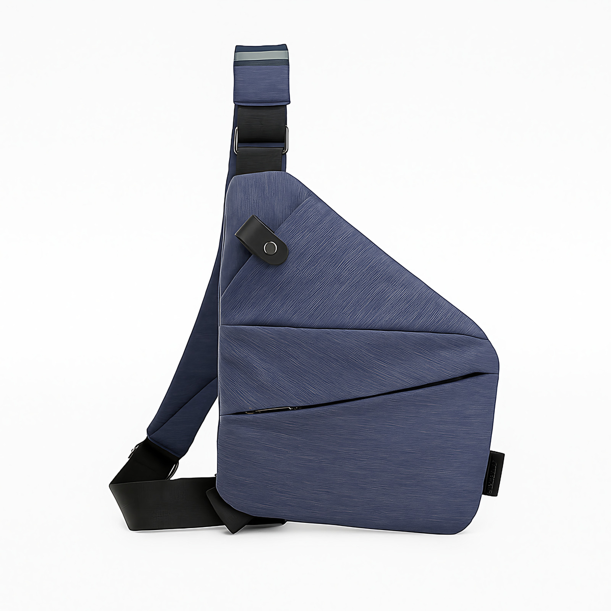 Sac bandoulière antivol mixte anti-scan, droitier ou gaucher, bleu marine