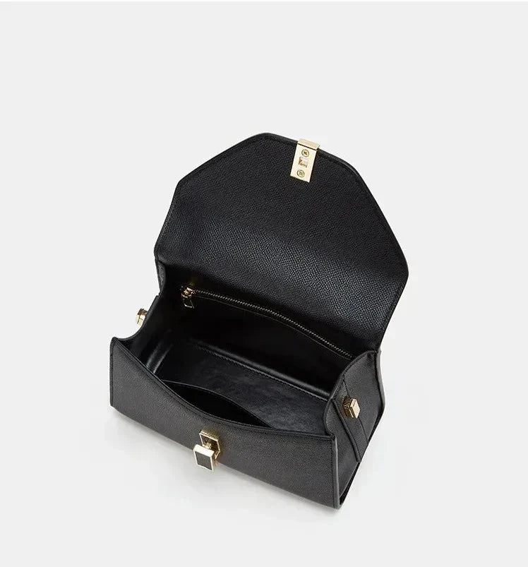 Sac bandoulière femme à rabat et loquet, huit coloris, 20 x 14 cm
